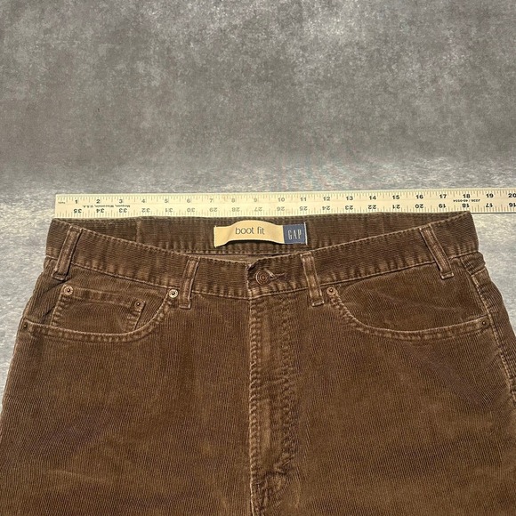 GAP Blue Jeans Mens Brown Corduroy Boot Fit Pants Size 36x30 - Picture 4 of 7